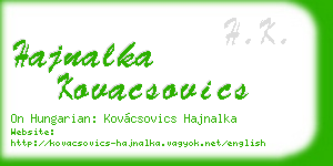 hajnalka kovacsovics business card